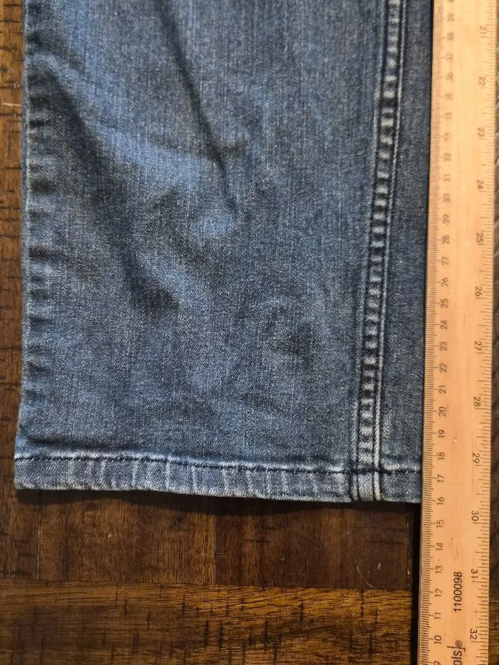 RUDE XXX Slim Straight Mens Jeans Size 36X30 3 Button Blue Dark Wash G597